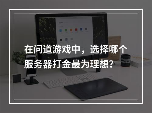 在问道游戏中,选择哪个服务器打金最为理想?