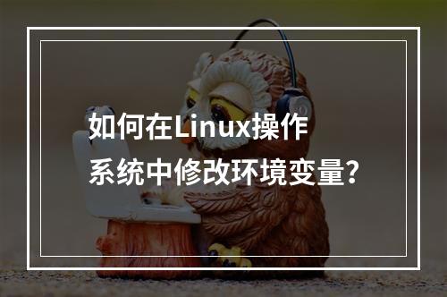 如何在Linux操作系统中修改环境变量?