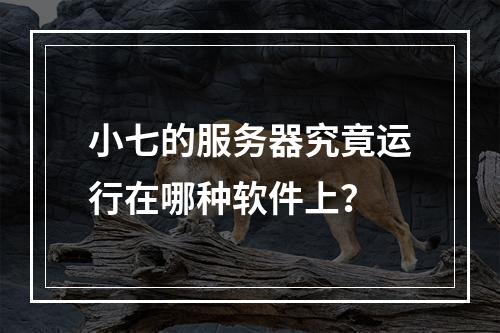 小七的服务器究竟运行在哪种软件上?