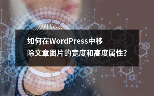 如何在WordPress中移除文章图片的宽度和高度属性?