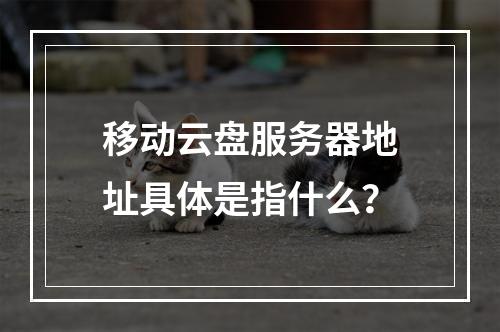 移动云盘服务器地址具体是指什么?