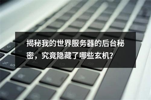揭秘我的世界服务器的后台秘密,究竟隐藏了哪些玄机?