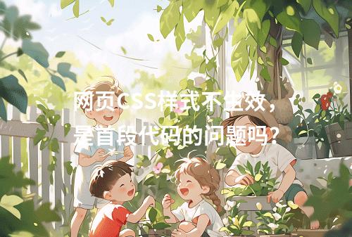 网页CSS样式不生效,是首段代码的问题吗?