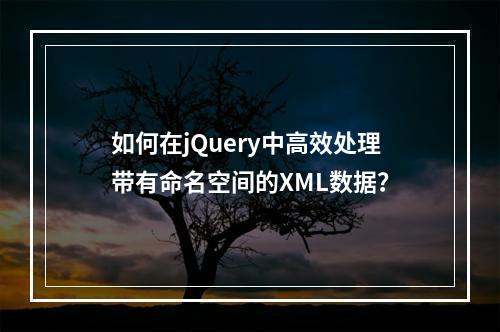 如何在jQuery中高效处理带有命名空间的XML数据?