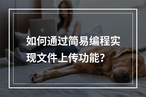 如何通过简易编程实现文件上传功能?