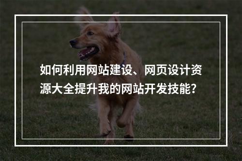 如何利用网站建设、网页设计资源大全提升我的网站开发技能?