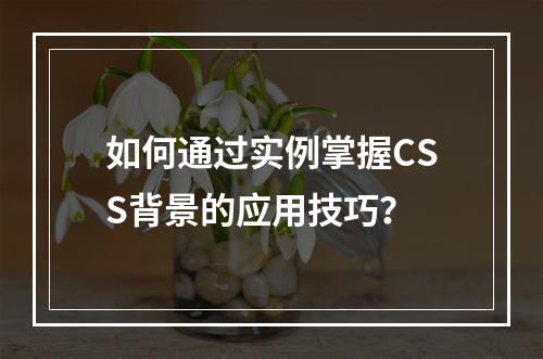 如何通过实例掌握CSS背景的应用技巧?