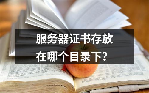 服务器证书存放在哪个目录下?