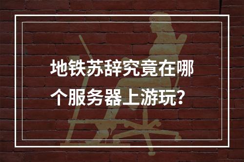 地铁苏辞究竟在哪个服务器上游玩?