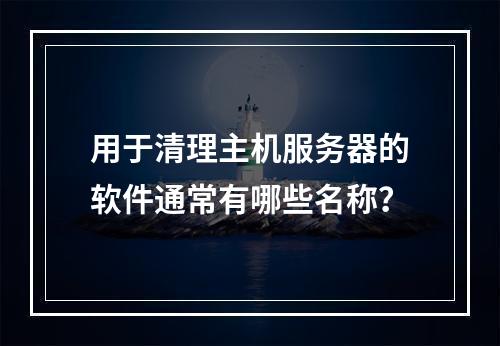 用于清理主机服务器的软件通常有哪些名称?