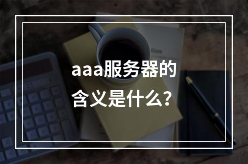 aaa服务器的含义是什么?