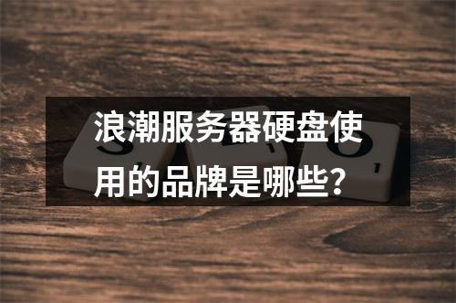 浪潮服务器硬盘使用的品牌是哪些?