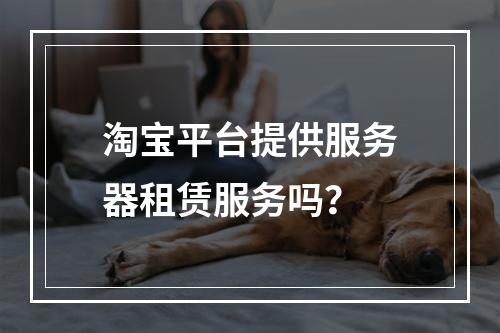 淘宝平台提供服务器租赁服务吗?