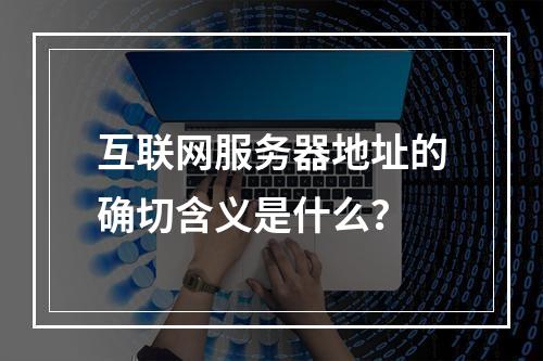 互联网服务器地址的确切含义是什么?