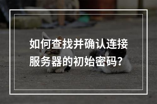 如何查找并确认连接服务器的初始密码?