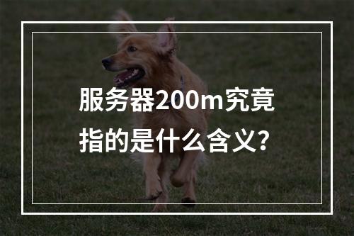 服务器200m究竟指的是什么含义?