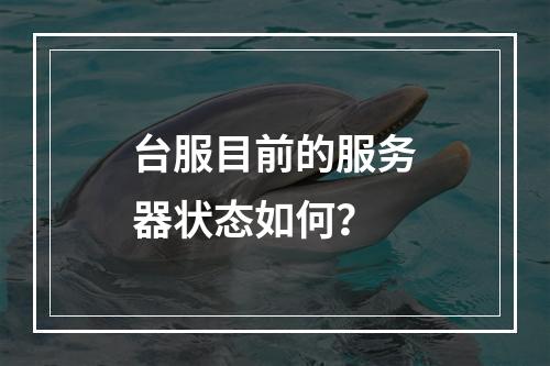台服目前的服务器状态如何?