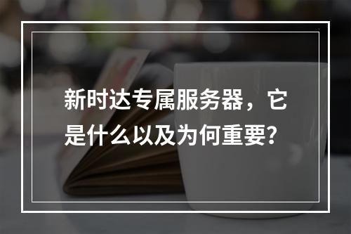 新时达专属服务器,它是什么以及为何重要?