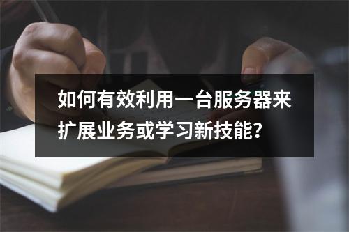 如何有效利用一台服务器来扩展业务或学习新技能?