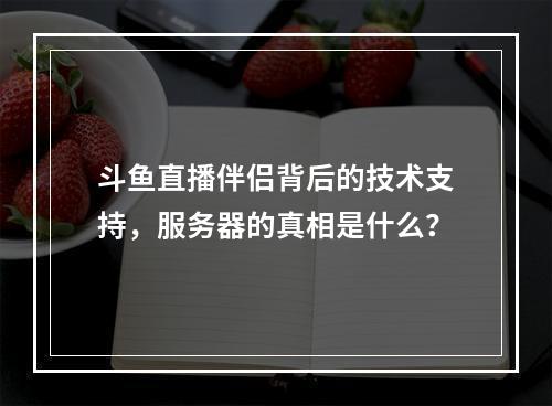 斗鱼直播伴侣背后的技术支持,服务器的真相是什么?
