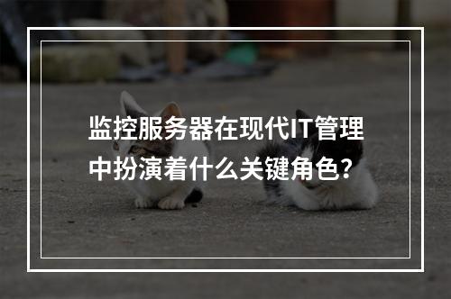 监控服务器在现代IT管理中扮演着什么关键角色?