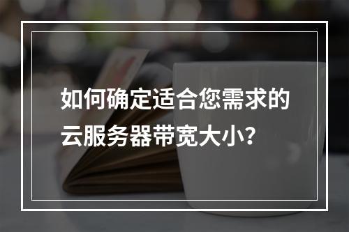 如何确定适合您需求的云服务器带宽大小?