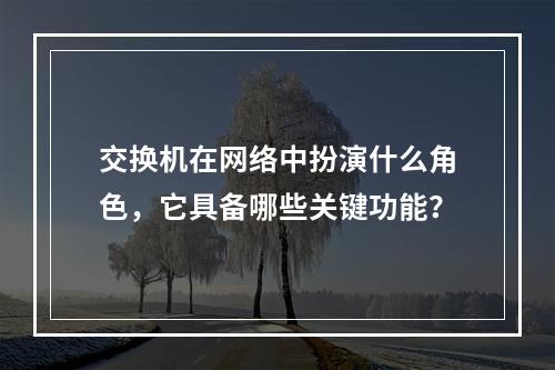 交换机在网络中扮演什么角色,它具备哪些关键功能?