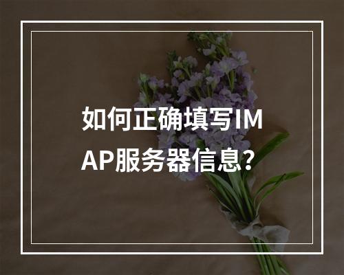 如何正确填写IMAP服务器信息?