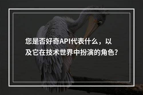 您是否好奇API代表什么,以及它在技术世界中扮演的角色?