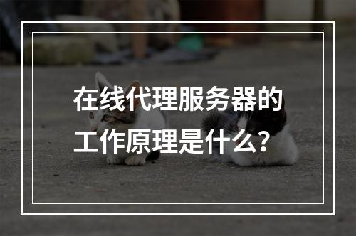 在线代理服务器的工作原理是什么?