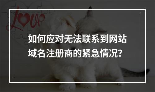 如何应对无法联系到网站域名注册商的紧急情况?