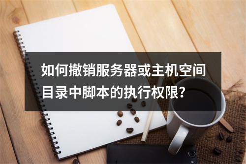 如何撤销服务器或主机空间目录中脚本的执行权限?