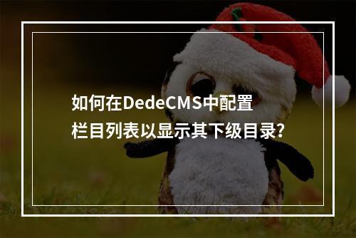 如何在DedeCMS中配置栏目列表以显示其下级目录?