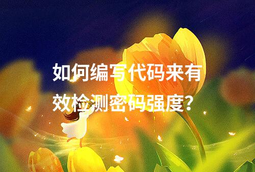 如何编写代码来有效检测密码强度?