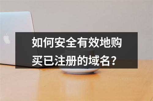 如何安全有效地购买已注册的域名?