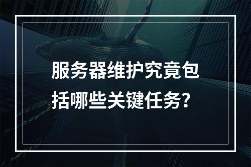 服务器维护究竟包括哪些关键任务?