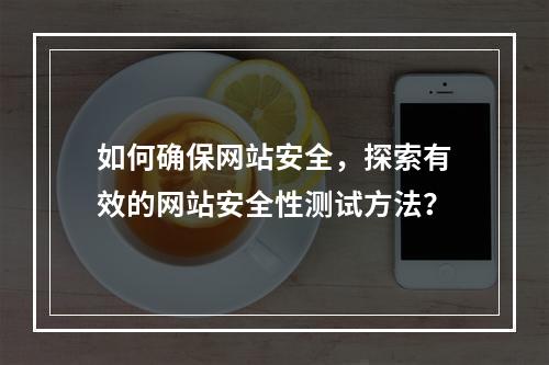 如何确保网站安全,探索有效的网站安全性测试方法?