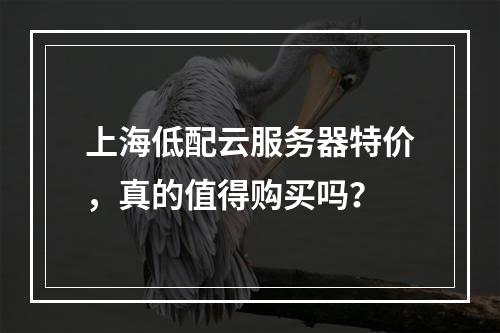 上海低配云服务器特价,真的值得购买吗?