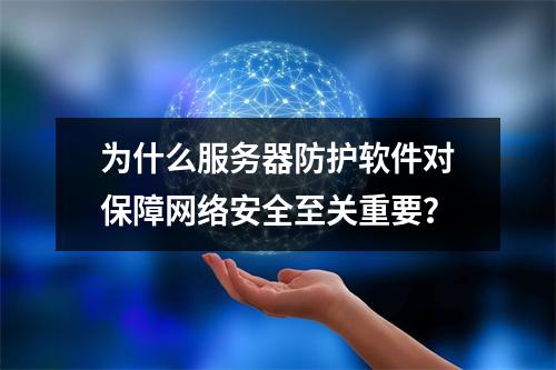 为什么服务器防护软件对保障网络安全至关重要?