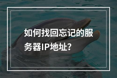 如何找回忘记的服务器IP地址?