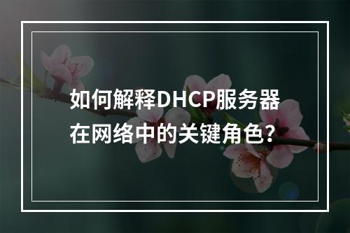 如何解释DHCP服务器在网络中的关键角色?