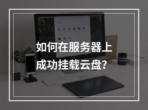 如何在服务器上成功挂载云盘?