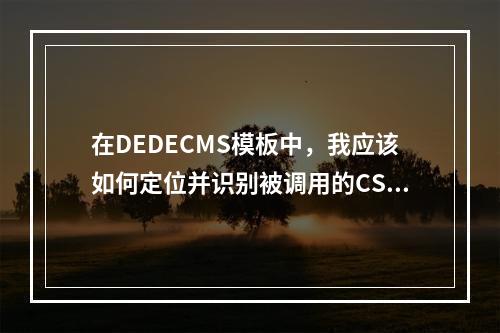 在DEDECMS模板中,我应该如何定位并识别被调用的CSS文件?