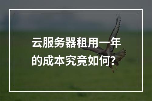 云服务器租用一年的成本究竟如何?