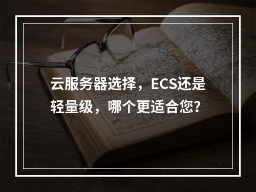 云服务器选择,ECS还是轻量级,哪个更适合您?