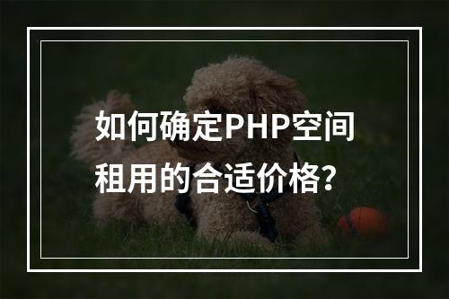 如何确定PHP空间租用的合适价格?