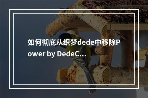 如何彻底从织梦dede中移除Power by DedeCms标识?