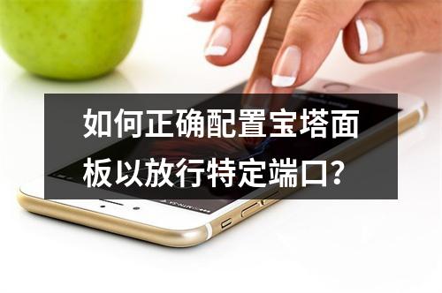 如何正确配置宝塔面板以放行特定端口?