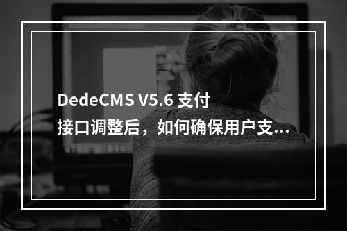 DedeCMS V5.6 支付接口调整后,如何确保用户支付安全与交易顺畅?