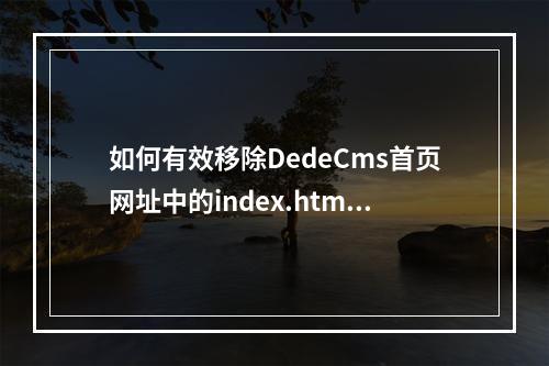 如何有效移除DedeCms首页网址中的index.html路径?